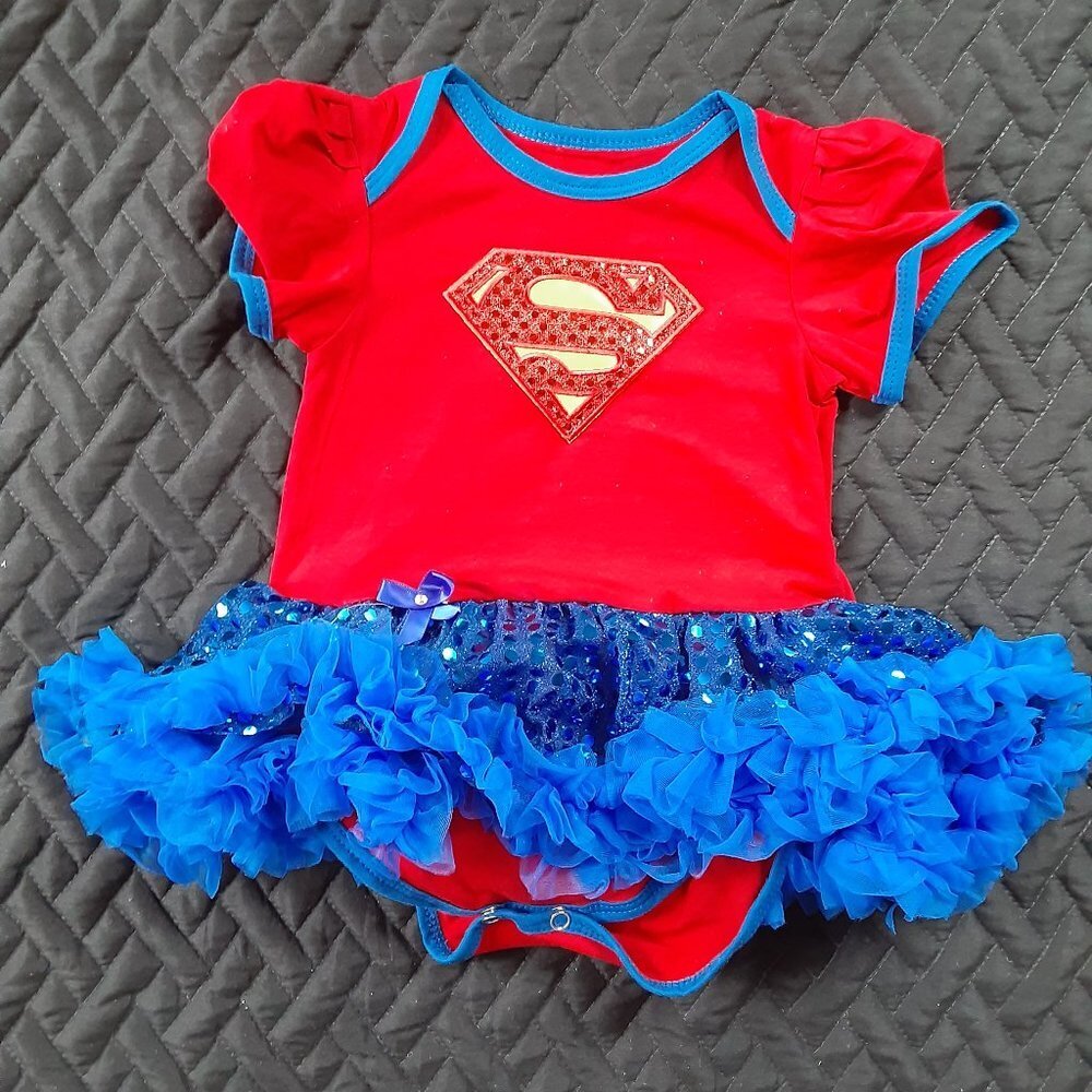 Baby Girls Superman Halloween Costume Tutu Dress 6-12M NEW
